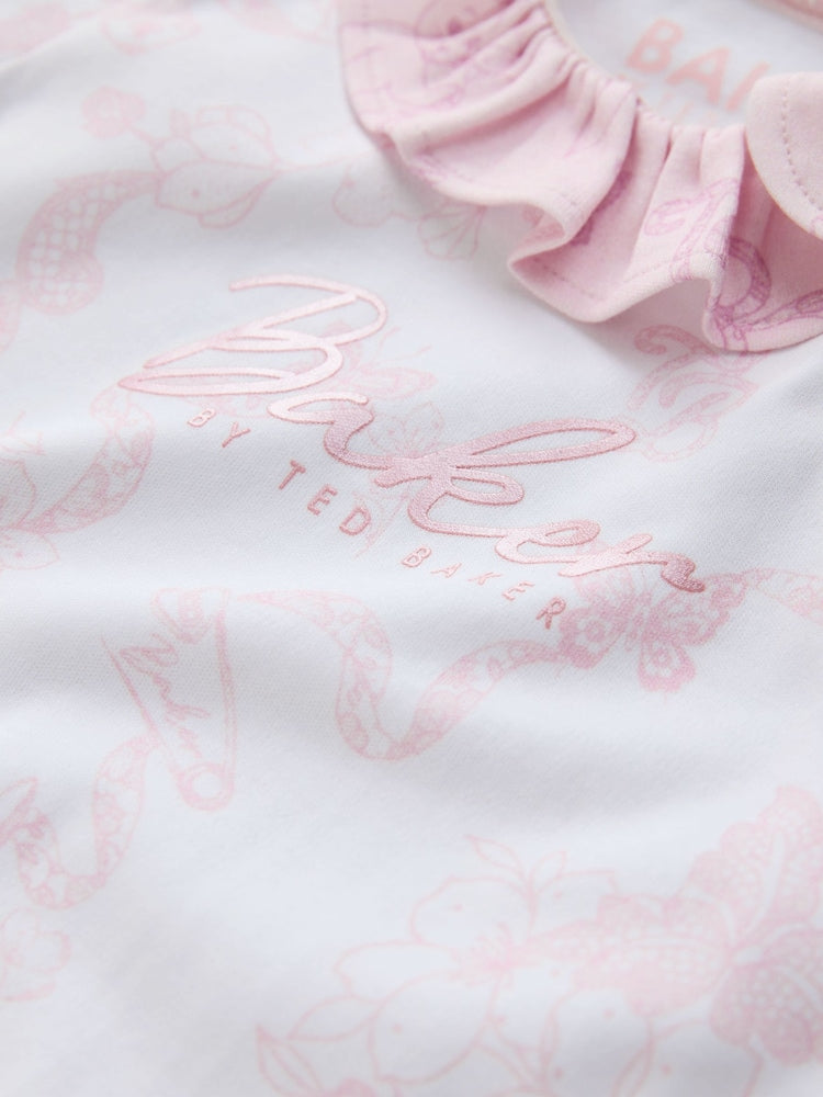Baker by Ted Baker Pink Layette Sleepsuits 3 Pack