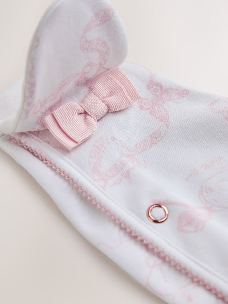 Baker by Ted Baker Pink Layette Sleepsuits 3 Pack