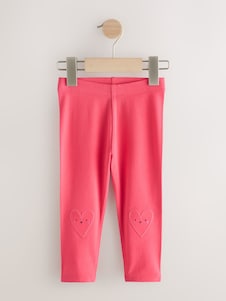 Pink Cherry Hearts Rib Flare Leggings (3mths-7yrs) - Size 3-6 Months (62-68cm)