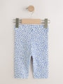 Blue Ditsy Floral Cropped Leggings (3mths-7yrs) - Size 3-6 Months (62-68cm)