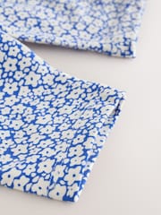 Blue Ditsy Floral Cropped Leggings (3mths-7yrs) - Size 3-6 Months (62-68cm)