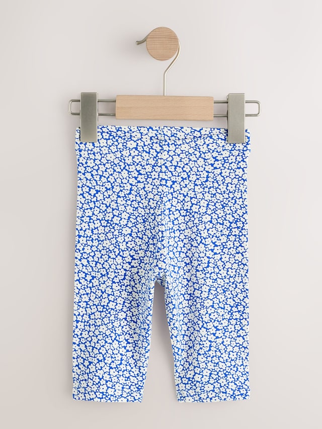 Blue Ditsy Floral Cropped Leggings (3mths-7yrs) - Size 3-6 Months (62-68cm)