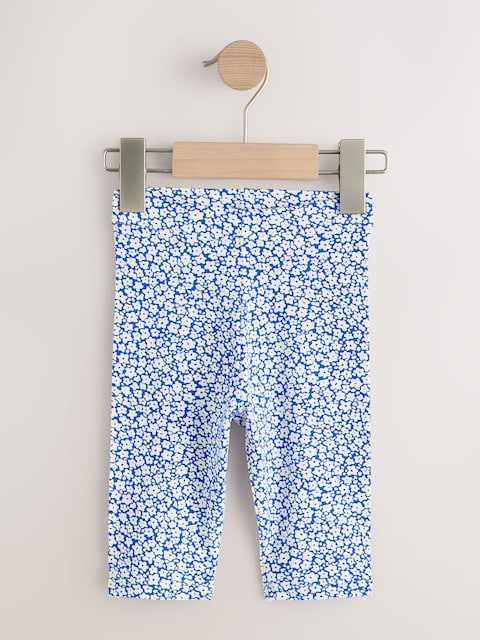 Blue Ditsy Floral Cropped Leggings (3mths-7yrs) - Size 3-6 Months (62-68cm)