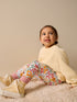 Orange Ditsy Floral Ribbed Leggings (3mths-7yrs)