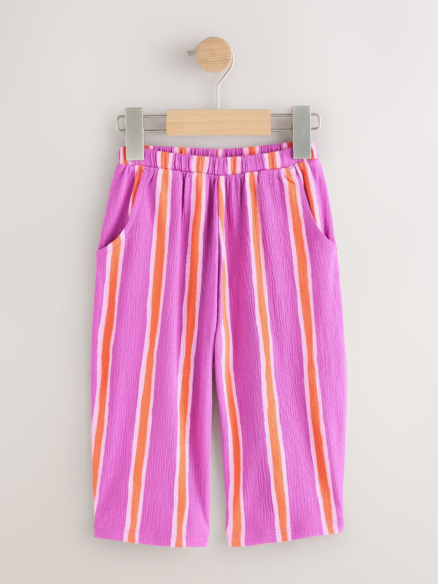 Purple Orange Stripe Barrel Leg Trousers (3mths-7yrs) - Size 3-6 Months (62-68cm)