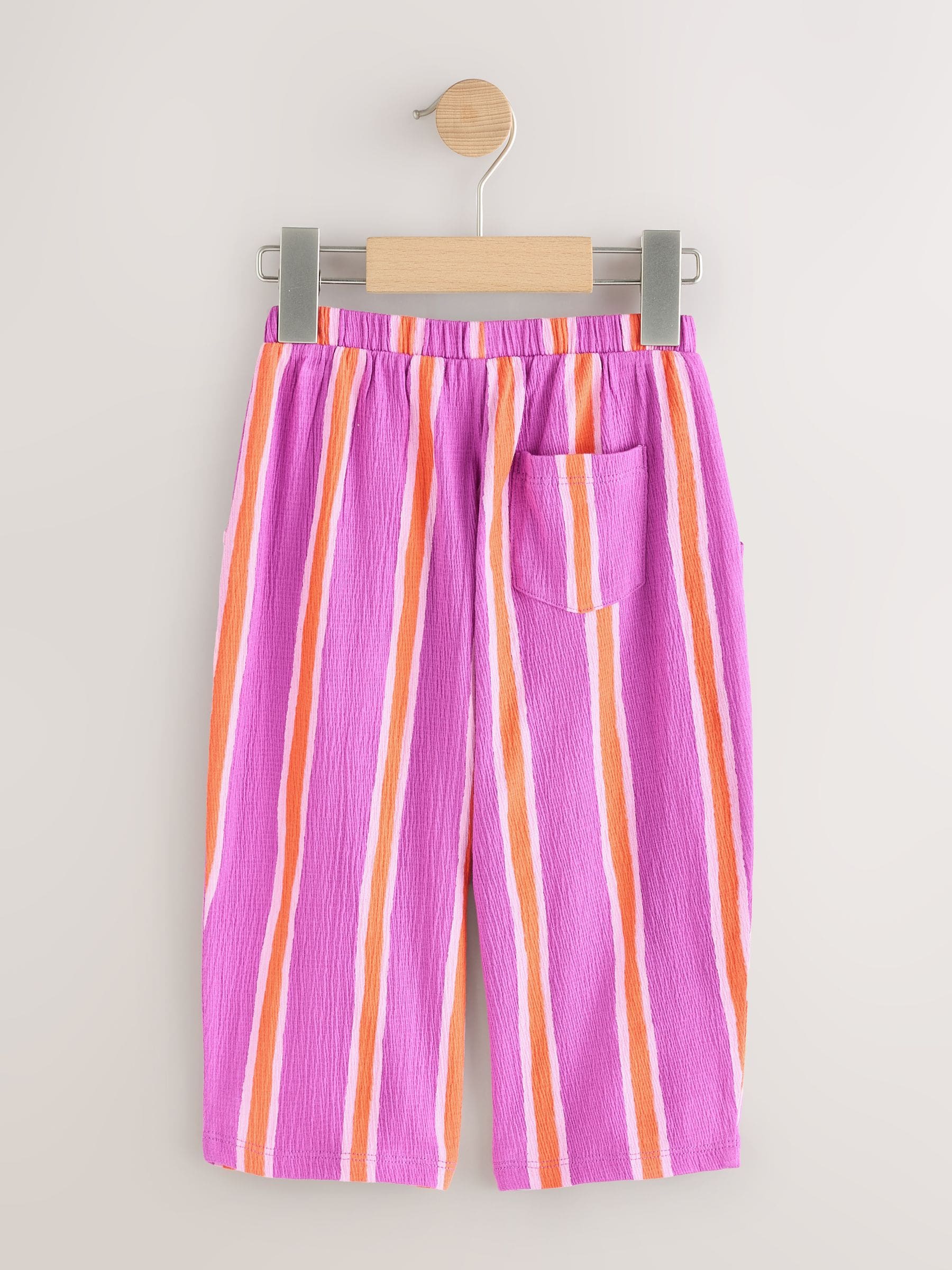 Purple Orange Stripe Barrel Leg Trousers (3mths-7yrs) - Size 3-6 Months (62-68cm)