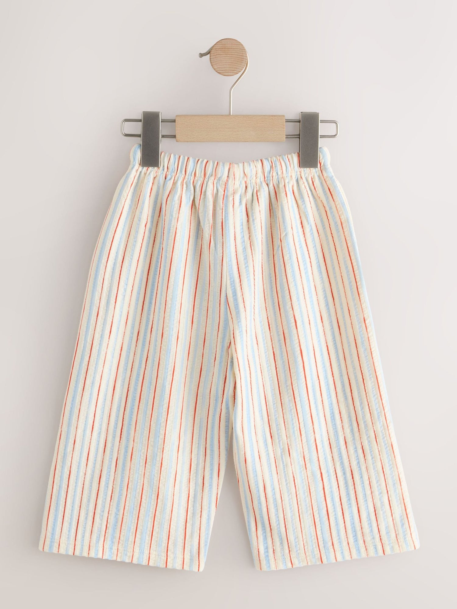Ecru Red &amp; Blue Stripe Wide Leg Trousers (3mths-7yrs) - Size 3-6 Months (62-68cm)