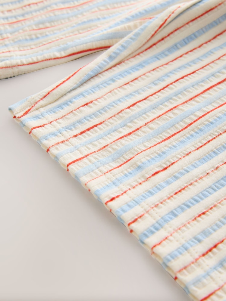 Ecru Red &amp; Blue Stripe Wide Leg Trousers (3mths-7yrs) - Size 3-6 Months (62-68cm)