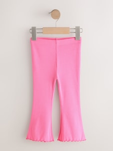 River Island Pink Ribbed Floral Kickflare Leggings 2 Pack - Size 12-18 Months (80-86cm)
