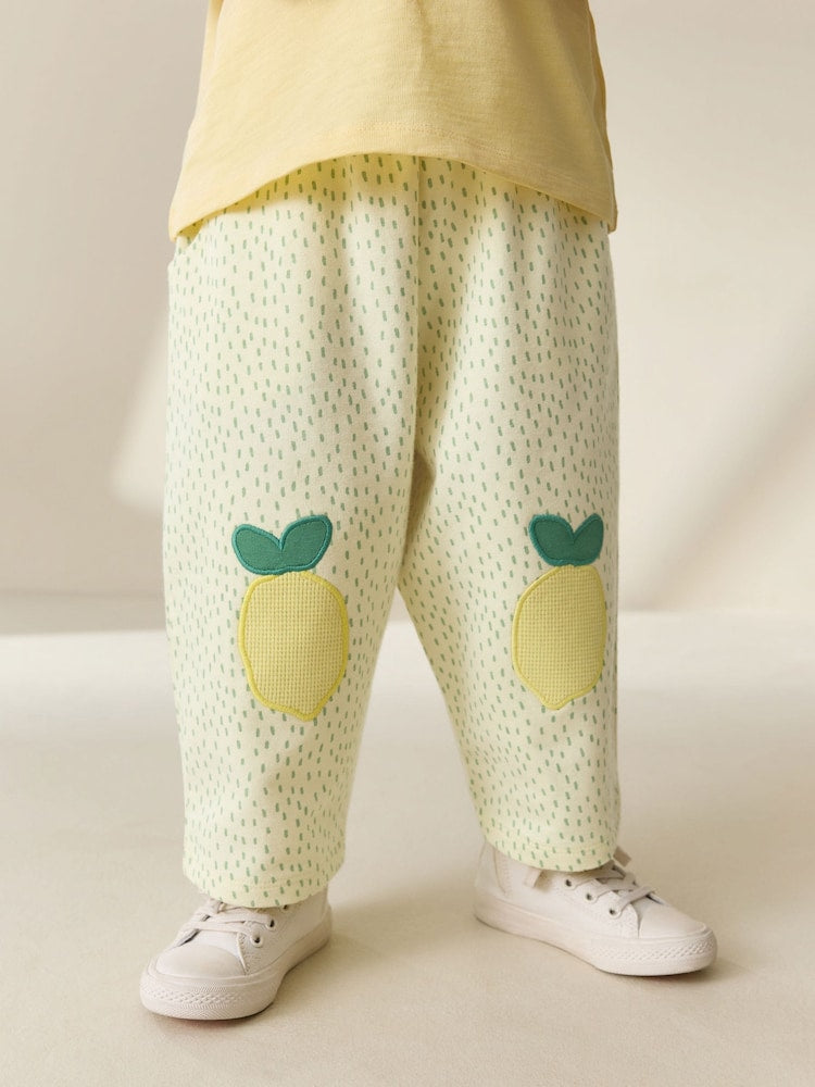 Yellow Lemons Embellished Barrel Trousers (3mths-7yrs)