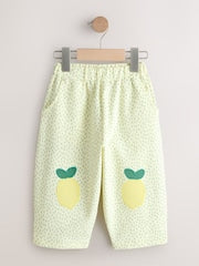 Yellow Lemons Embellished Barrel Trousers (3mths-7yrs) - Size 3-6 Months (62-68cm)