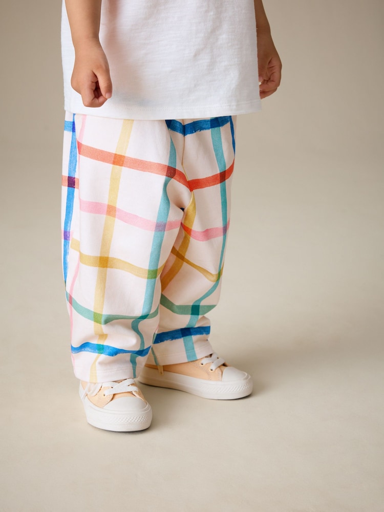 Rainbow Check Barrel Leg Trousers (3mths-7yrs)