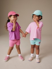 Pink Barbie Short Sleeve T-Shirt and Cycle Shorts Set (3mths-7yrs) - Size 3-6 Months (62-68cm)