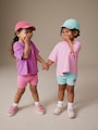 Pink Barbie Short Sleeve T-Shirt and Cycle Shorts Set (3mths-7yrs) - Size 3-6 Months (62-68cm)