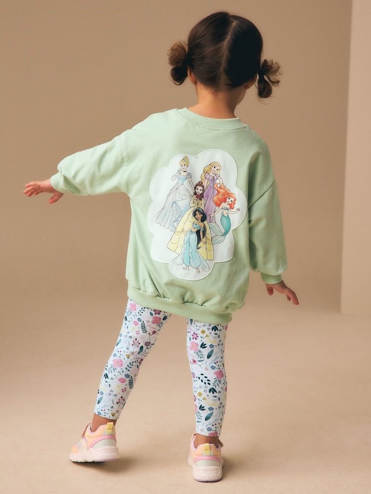 Green Disney Princess Long Sleeve Top and Leggings Set (3mths-7yrs) - Green Disney Princess Long Sleeve / 12-18 Months (80-86cm)