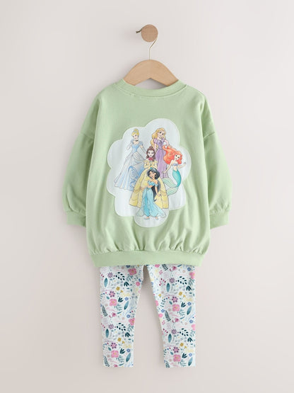 Green Disney Princess Long Sleeve Top and Leggings Set (3mths-7yrs)