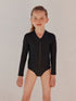 Black Long Sleeve Sunsafe Swimsuit (3mths-16yrs) - Size 3 Years (98cm) - Black Long Sleeve Sunsafe