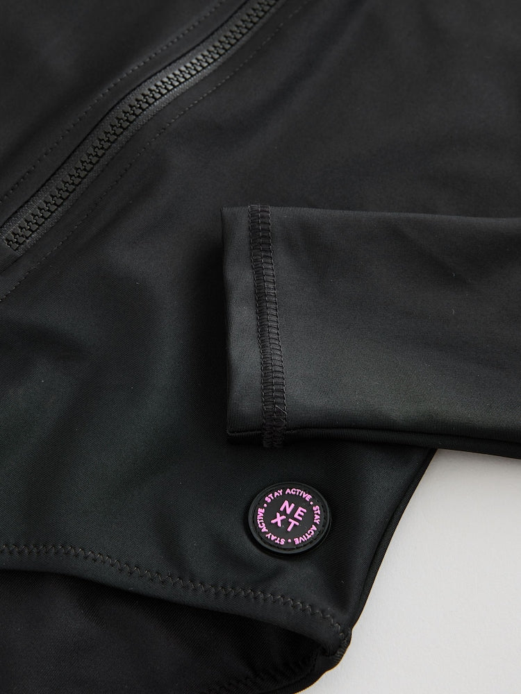 Black Long Sleeve Sunsafe Swimsuit (3mths-16yrs) - Size 3 Years (98cm)