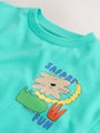 Aqua Blue Animal Short Sleeve Back Print T-Shirt (3mths-7yrs) - Size 3-6 Months (62-68cm)