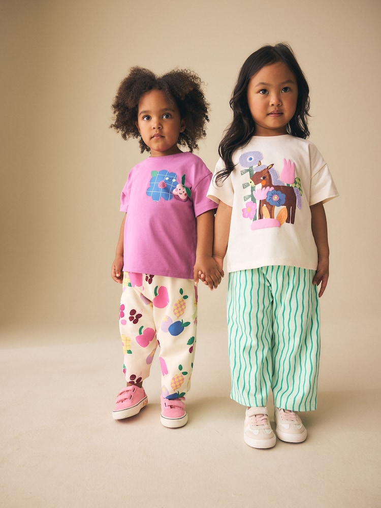 Purple/Green Top &amp; Trousers Set 2 Pack (3mths-7yrs)