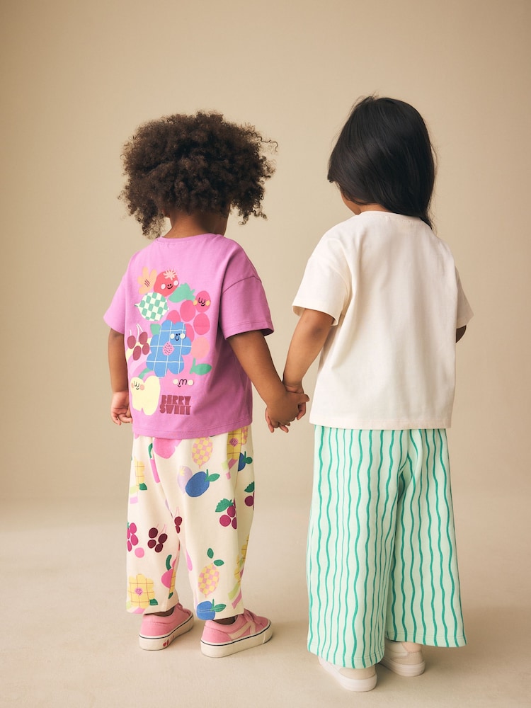 Purple/Green Top &amp; Trousers Set 2 Pack (3mths-7yrs)