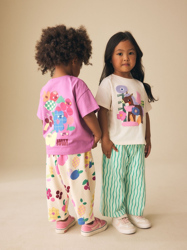 Purple/Green Top &amp; Trousers Set 2 Pack (3mths-7yrs)