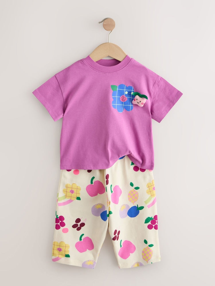 Purple/Green Top &amp; Trousers Set 2 Pack (3mths-7yrs)