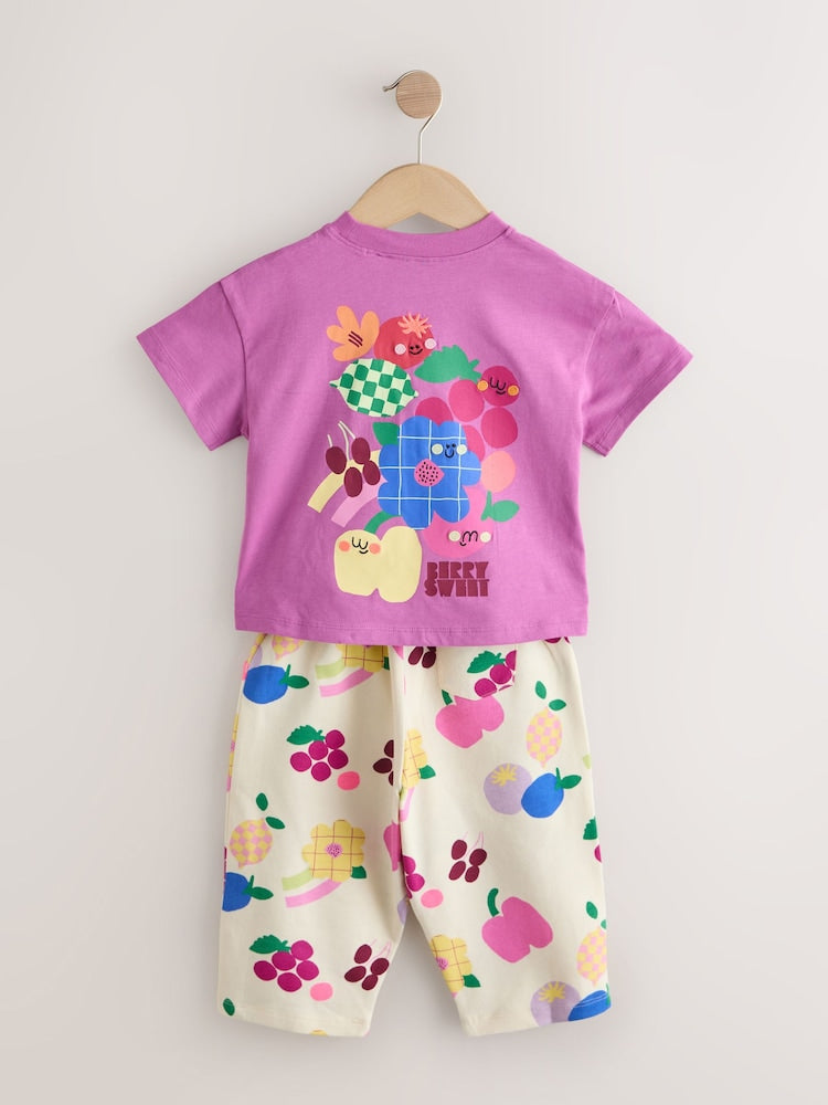 Purple/Green Top &amp; Trousers Set 2 Pack (3mths-7yrs)