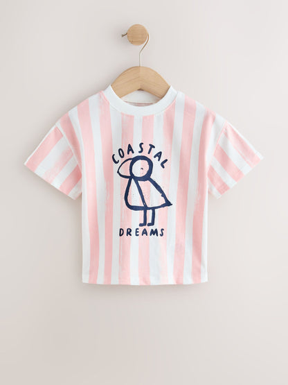 Blue/Pink T-Shirts 4 Pack (3mths-7yrs) - Size 3-6 Months (62-68cm)
