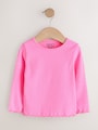 Pastel Rainbow Long Sleeve Rib Tops 5 Pack (3mths-7yrs) - Size 3-6 Months (62-68cm)