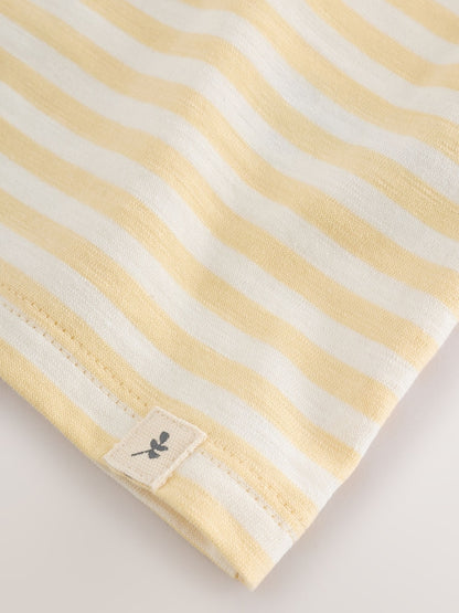 Neutral/Blue Long Sleeve T Shirts 4 Pack (3mths-7yrs)