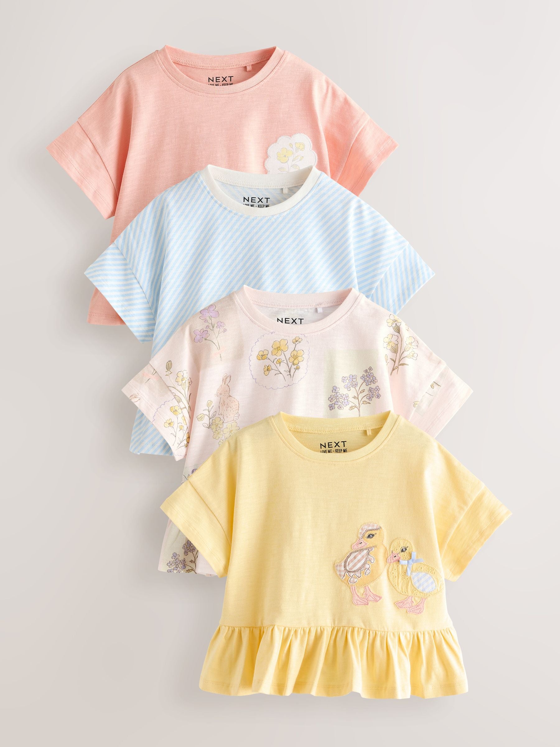 Blue/Yellow T-Shirts 4 Pack (3mths-7yrs) - Size 3-6 Months (62-68cm) - Default 1