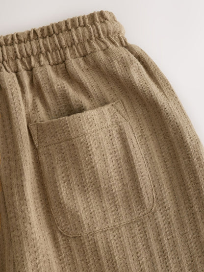 Tan Brown Textured Jersey Joggers (3mths-7yrs) - Size 3-6 Months (62-68cm)