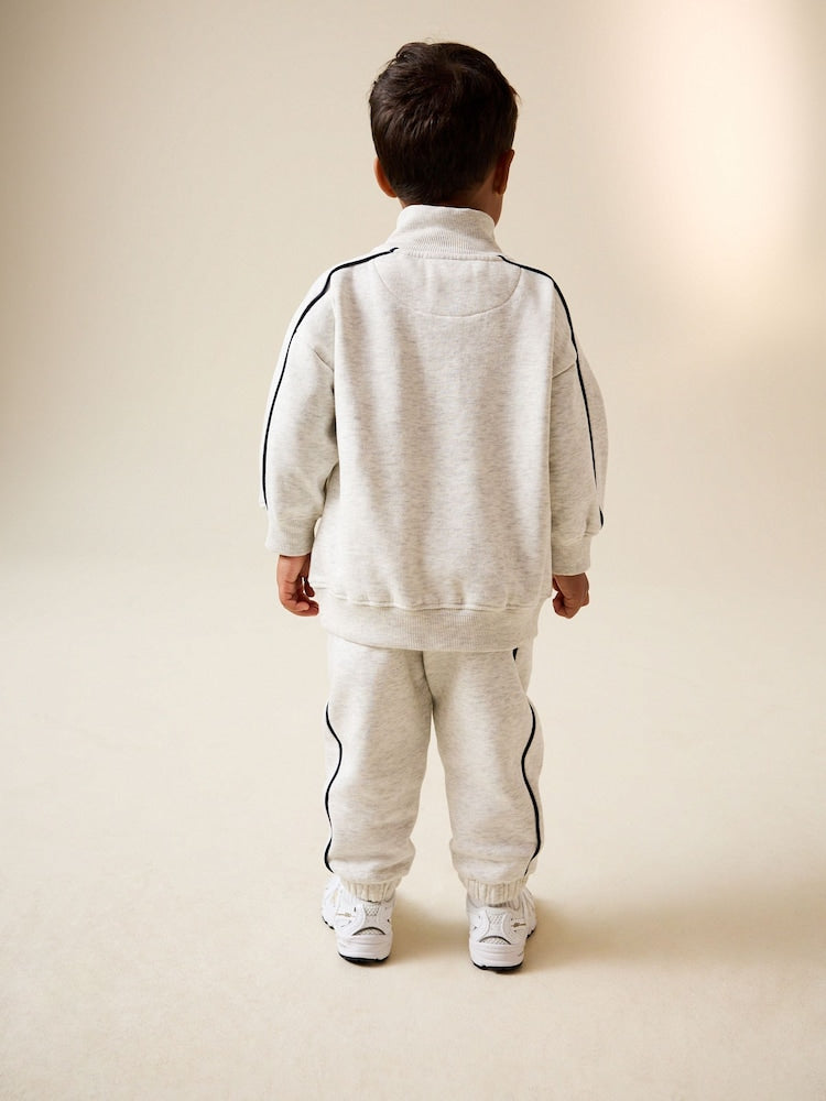 Grey Marl Half Zip Top and Joggers Set (3mths-7yrs)