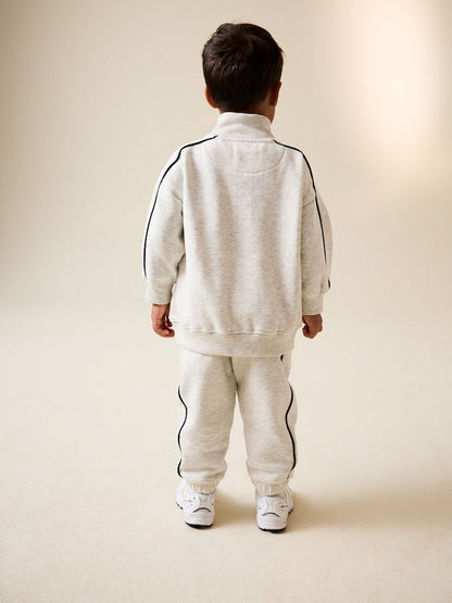 Grey Marl Half Zip Top and Joggers Set (3mths-7yrs)