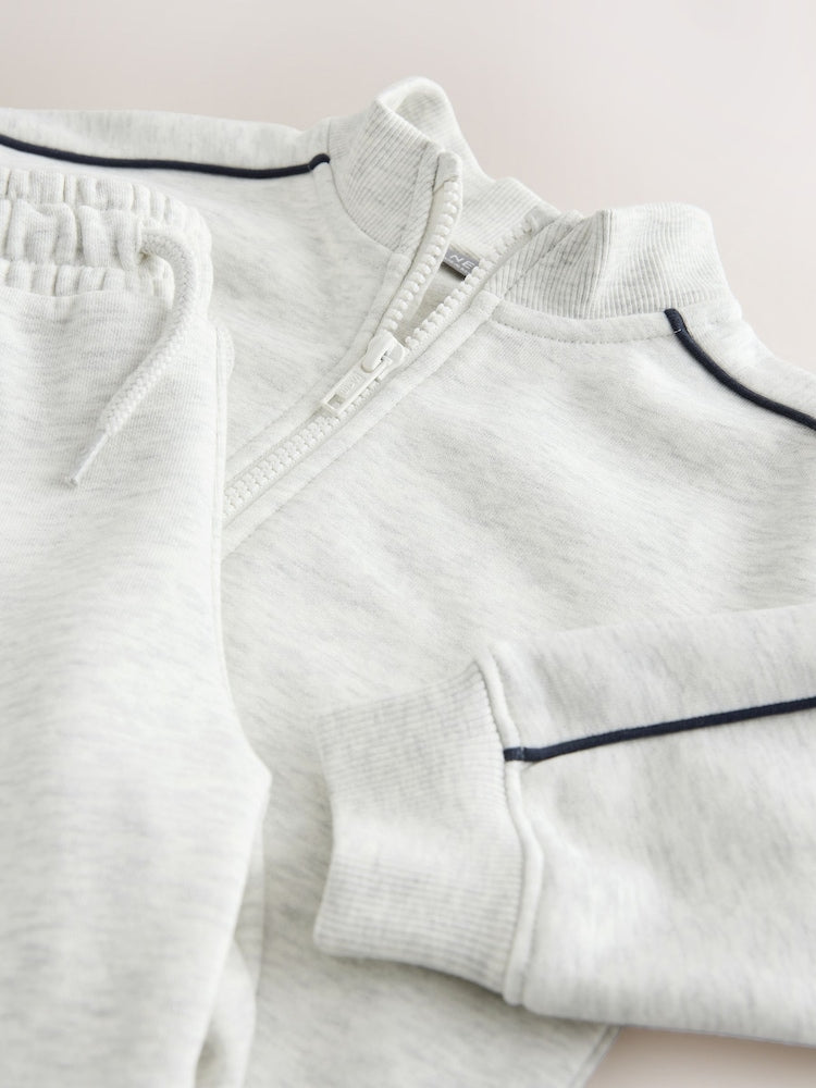 Grey Marl Half Zip Top and Joggers Set (3mths-7yrs)