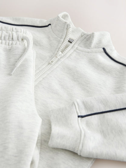 Grey Marl Half Zip Top and Joggers Set (3mths-7yrs)