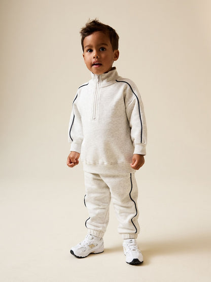Grey Marl Half Zip Top and Joggers Set (3mths-7yrs)