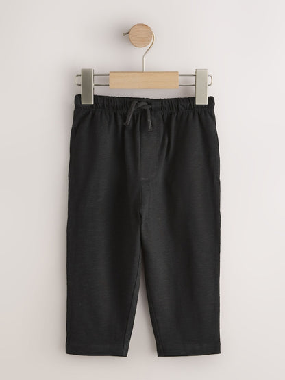 Black Cement And Checkerboard Stripe Joggers 3 Pack (3mths-7yrs) - Size 3-6 Months (62-68cm)