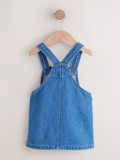 Mid Blue Character Denim Pinafore Dress (3mths-8yrs)