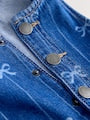 Bow Print Sleeveless Denim Jumpsuit (3mths-8yrs) - Size 3-6 Months (62-68cm)