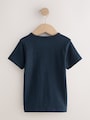 Navy/Blue/Stone Short Sleeve Henley Neck T-Shirts 3 Pack (3mths-7yrs) - Size 3-6 Months (62-68cm)