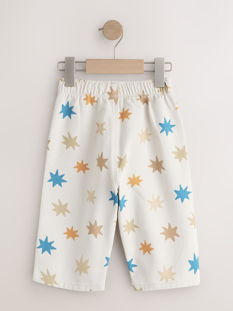 Multi Star Print Pull On Wide
