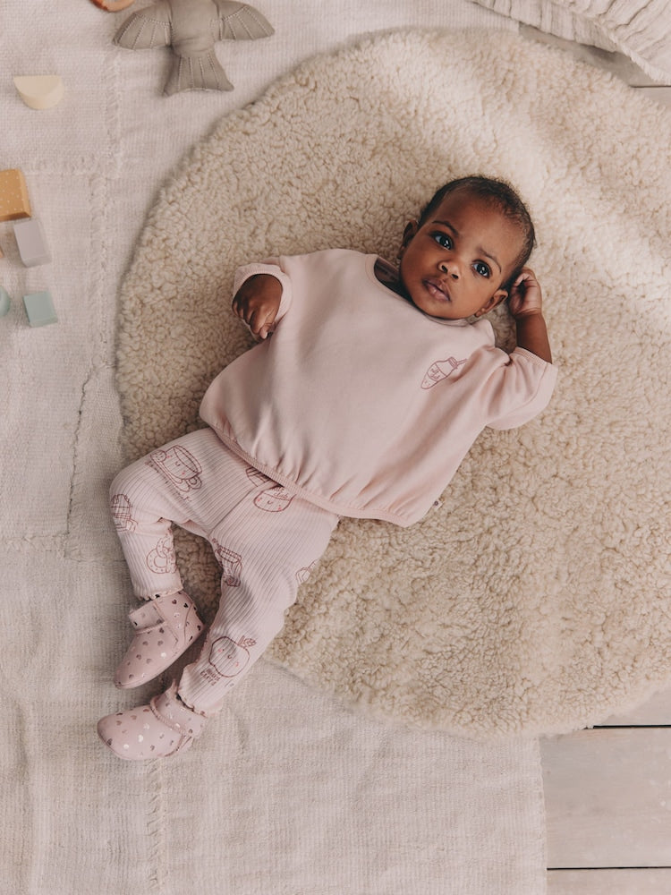 Pink Baby Sweatshirt and Leggings 2 Piece Set (0mths-2yrs) (0mths-2yrs)