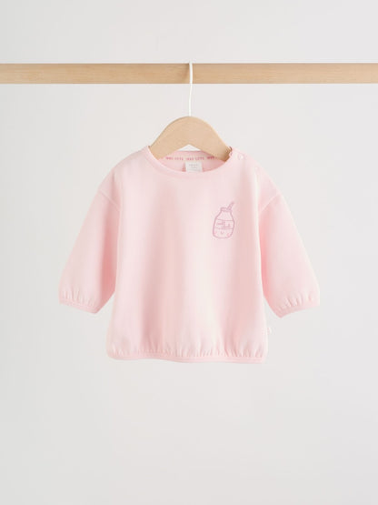 Pink Baby Sweatshirt and Leggings 2 Piece Set (0mths-2yrs) (0mths-2yrs) - Size 50cm (First Size)
