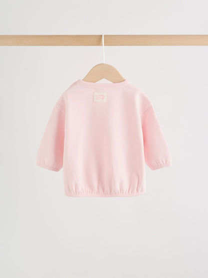Pink Baby Sweatshirt and Leggings 2 Piece Set (0mths-2yrs) (0mths-2yrs) - Size 50cm (First Size)