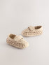 Neutral Touch Fastening Baby Woven Loafers (0-2mths) - Size Up To 3 Months (50 - 62cm)