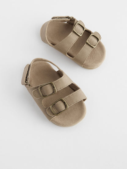 Neutral Touch Fastening Baby Sandals (0-2mths) - Size Up To 3 Months (50 - 62cm) - Neutral