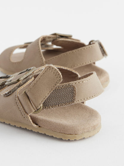 Neutral Touch Fastening Baby Sandals (0-2mths) - Size Up To 3 Months (50 - 62cm)