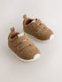 Tan Brown Baby Touch Fastening Trainers (0-2mths) - Size Up To 3 Months (50 - 62cm)